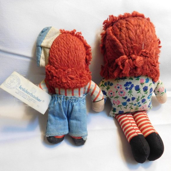 Vintage Raggedy Ann and Andy Dolls KNICKERBOCKER - Picture 2 of 9